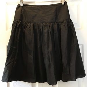 GAP Black Cotton Soft Pleated Skirt
